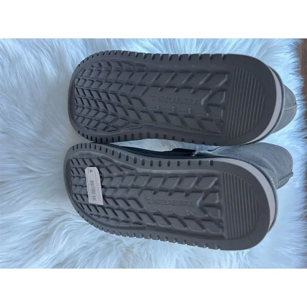🆕Koolaburra by UGG Women's Grey Koola Suede Faux Fur Boots Size 9 Casual Winter